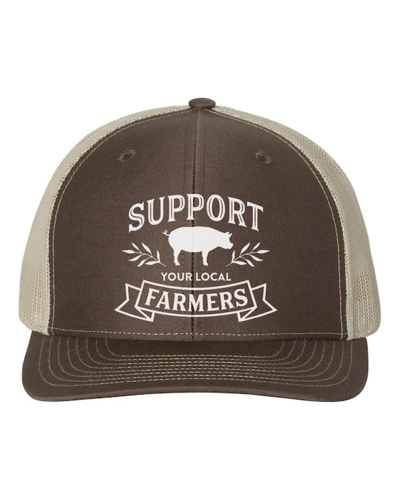 Support Your Local Farmers, Farm Hat, Farmers Market, Farm Cap, Snapback,  Pig Farmer, Baseball Cap, Farm Life, Farming Hat, White Text 
