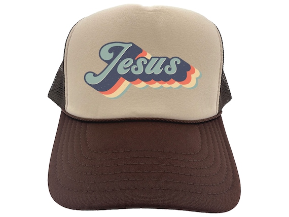 Jesus Hat, Christian Hat, Jesus, Otto Hats, Retro Christian Cap, Mesh Caps, Christian Apparel, God Stuff, Vintage Jesus Hat, Worship Hat