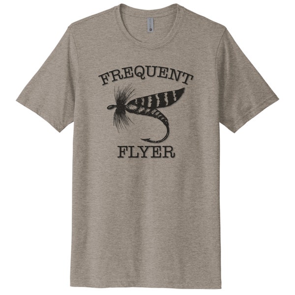 Fly Fishing Shirt, Frequent Flyer, Fishing Shirt, Unisex Fit, Sublimated Design, Gift For Him, Trout Fishing Shirt, Funny Fishing Tee