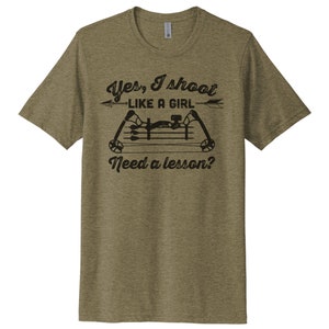 Women&#39;s Archery T, Yes I Shoot Like A Girl, Sublimation T, Women&#39;s Bow Hunting, Hunting Shirt, Gift For Her, Girl Hunters, Ladies Archery T