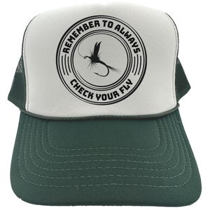 Gorra de pesca con mosca, revisa tu mosca, gorra de camionero para pesca, gorra de pesca de trucha, regalo para pescador, gorra de pesca con mosca, regalo para pescador, gorra de trucha