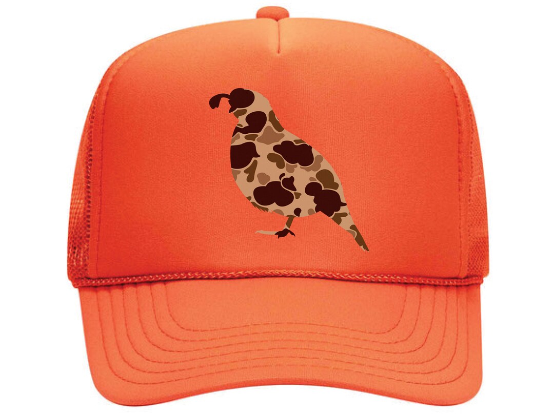 Quail Hunting Hat Camo Quail Quail Hat Adjustable Snapback Etsy