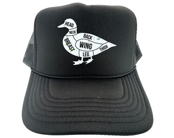 Sombrero de caza de patos, cortes de pato, sombrero de aves acuáticas, sombrero de pato real, caza de aves acuáticas, sombrero de caza, gorra ajustable con cierre a presión, regalo para él, gorra de caza