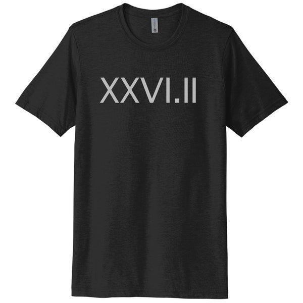 Marathon Shirt, XXVI.II, 26.2 Shirt, Runner T-shirt, Gift For Runner, Unisex T, Roman Numeral Top, Running Apparel, Gift For Her, Trendy