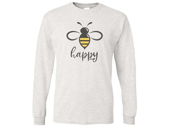 Honey Bee Shirt, Bee Happy, Bumble Bee T Shirt, Sublimated Design