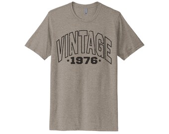1976 Shirt, Vintage 1976, Unisex Fit, Sublimated Design, Birthday Shirt, Vintage Birthday Shirt, Retro T Shirt, Birthday Tee