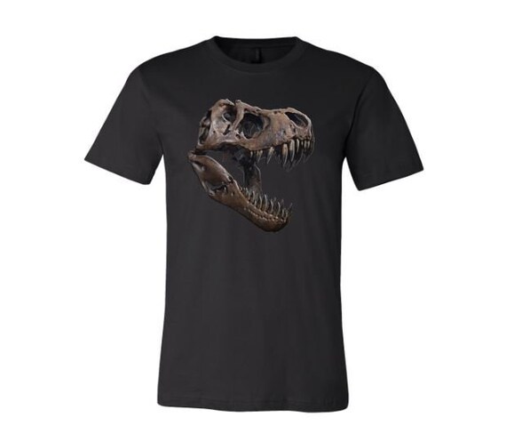 T-rex Shirt T-rex Skull 3D Print Paleontologists Shirt | Etsy