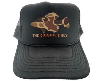 Funny Fishing Hat, The Crappie Guy, Crappie Fishing, Panfish Hat, Crappie Hat, Adjustable Snapback, Mesh Caps, 10 Color Options, Fishing Cap