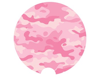 Car Coaster, Pink Camo, Camo Car Coaster, Camouflage Coaster, Hunting Gift, Car Accessories, Car Gift, Truck Coaster, Car Drink Coaster