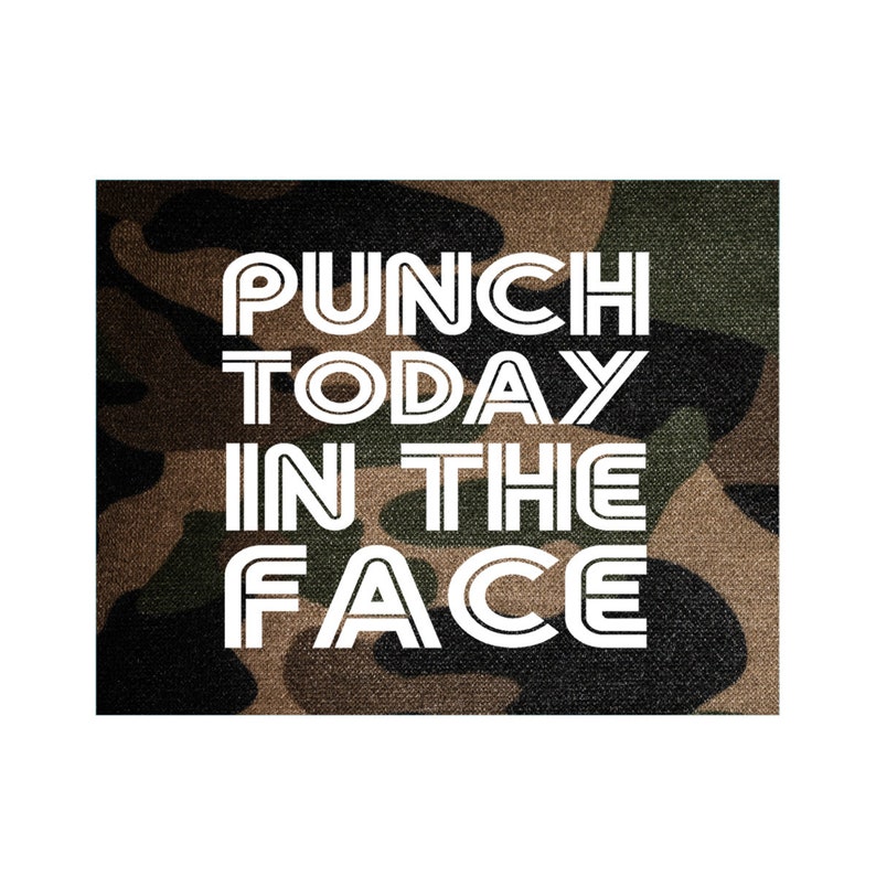 Mousepad Desk Decor Coworker Gift Inspirational Mousepad Office Decor Inspire Mousepad Motivational Mousepad Punch Today In The Face