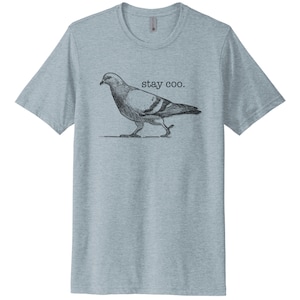 Pigeon Shirt, Stay Coo, Funny Pigeon Shirt, Unisex Fit, Sublimated Design, Pidgeon Shirt, Bird Lover, Bird Watcher Gift, Gift For Him, Birds