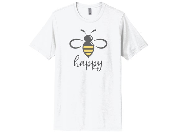 Honey Bee Shirt, Bee Happy, Bumble Bee T Shirt, Sublimated Design 