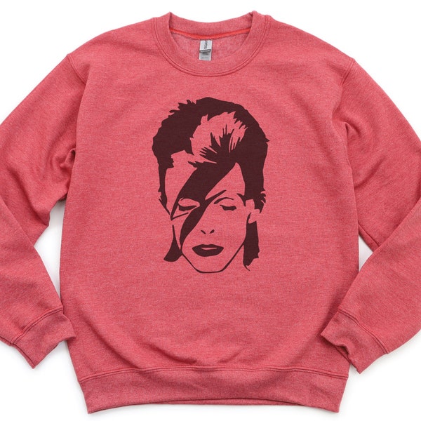 David Bowie Sweatshirt, Bowie, Ziggy Stardust Shirt, 90's Punk Rock, Unisex Fit, Punk Rock, Gift For Him, Bowie Shirt, Music Shirt