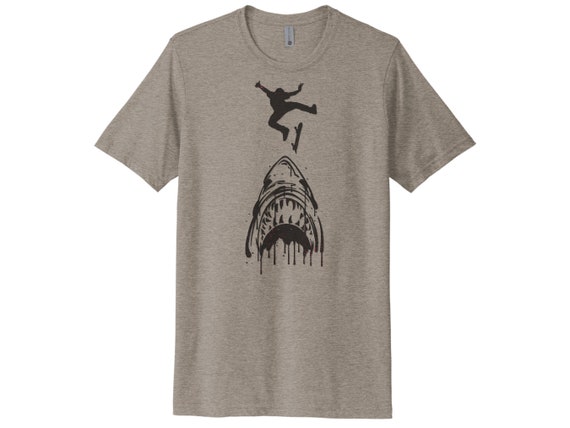 Skateboard Shirt, Skate Over Shark, Unisex, Sublimation T