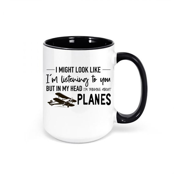 Taza de avión pensando en los aviones regalo del avión | Etsy España