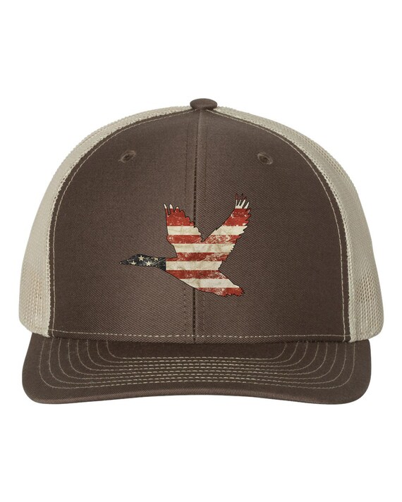Duck Hunting Hat, American Duck, Patriotic Hat, Waterfowl Hat, Republican  Hat, Hunting and Fishing, Hunting Gift, American Flag Hat 