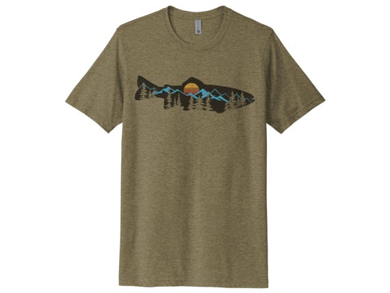 Mountain Shirt, Mountain Trout, Trout Fishing Shirt, Fly Fishing