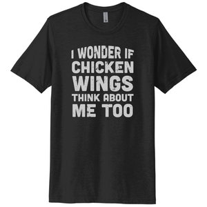 Hühnerflügel Shirt, ich frage mich, ob Hühnerflügel auch an mich denken, Sublimation, Flügel Liebhaber, Dad Shirt, Hühnerflügel, Hühnerflügel Shirt