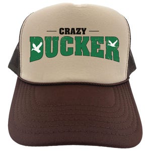 Duck Hunting Hat, Crazy Ducker, Waterfowl Hat, Hunting Trucker Hat, Duck Hunter Gift, Waterfowl Apparel, Funny Hunting Cap, Waterfowl Cap