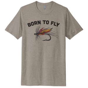 Papa Shirt, geboren zum Fliegen, Papa Angeln Shirt, Fliegenfischen T-Shirt, Papas Geburtstag, Vatertagsgeschenk, Angeln Bekleidung, Fliegenfischen T, Papa Geschenk