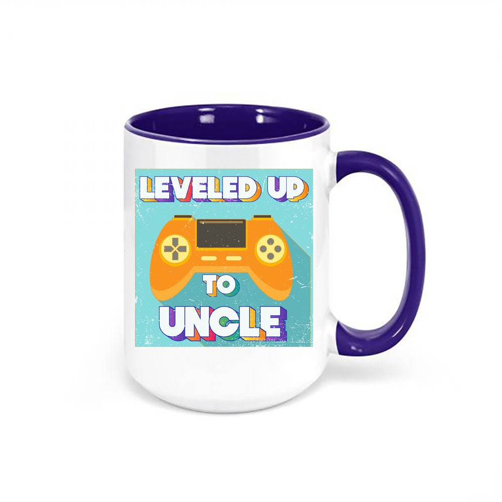 Mug Uncle Up To Oncle – Cadeau Pour Oncle Joueur – Faire-part De Grossesse Pour Frère – Mug Pour Jeu Vidéo Amusant – Cadeau Pour Nouvel Oncle – Option Date Personnalisée - France