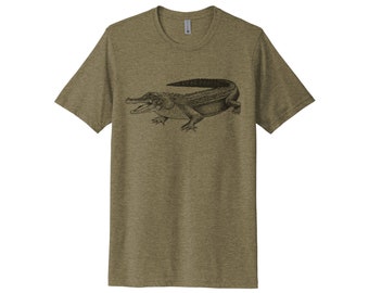 Alligator Shirt, Alligator, Gator Apparel, Sublimation T, Unisex, Alligator Lover, Reptile Shirt, Reptile Lover, Gift For Him, Swamp, Bayou