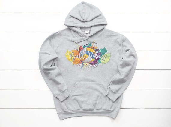 Volleyball Hoodie Ball Vibes Volleyball Apparel Fall Volleyball