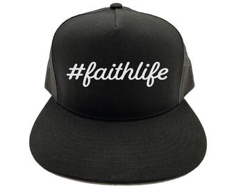 Gorra cristiana, #Faithlife, gorra cristiana con visera ajustable, gorra de fe, ajustable, ropa de Jesús, ministerio, gorra de iglesia, gorra de camionero, fe, gorra religiosa