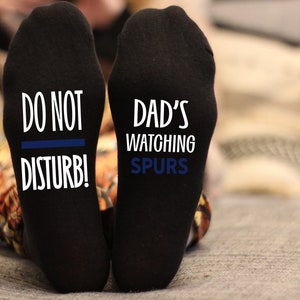 Do Not Disturb Spurs Name Socks - Personalised Printed and Personalised - Birthday Gift - Christmas Gift - Grandads, Dads, Mums,