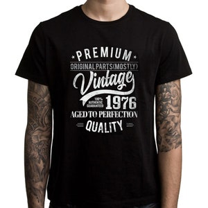 1976 46th Birthday T-shirt - Funny Vintage Parts | Gift Present For Him Her Idea