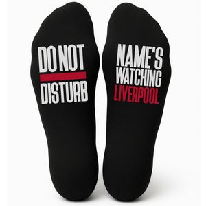 Custom Do Not Disturb Liverpool Name Socks - Printed and Personalised - Birthday Gift - Christmas Gift -