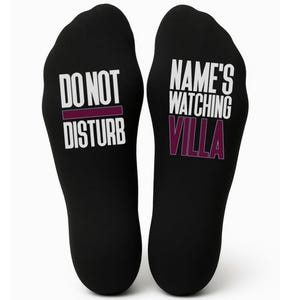 Custom Do Not Disturb Villa Name Socks - Personalised Printed and Personalised - Birthday Gift - Christmas Gift -