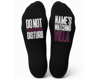 Custom Do Not Disturb Villa Name Socks - Personalised Printed and Personalised - Birthday Gift - Christmas Gift -
