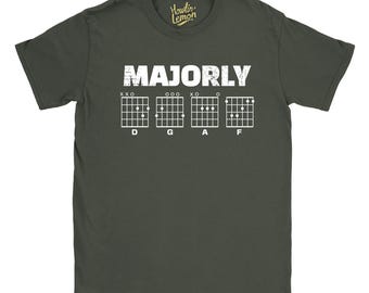 Guitarist T-Shirt Majorly DGAF Funny Guitar T-Shirt | Musician Gift