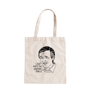 Alan Partridge - I Just Hate The General Public Tote Bag Canvas Eco Shopping Bag |  Gift Film Funny Birthday Christmas
