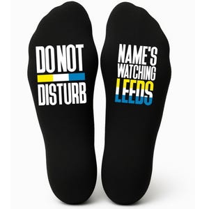 Custom Do Not Disturb Leeds Name Socks - Personalised Printed and Personalised - Birthday Gift - Christmas Gift -
