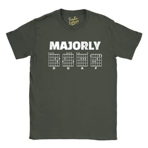 Guitarist T-Shirt Majorly DGAF Funny Guitar T-Shirt | Musician Gift