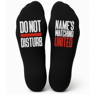 Custom Do Not Disturb Manchester Name Socks - Personalised Printed and Personalised - Birthday Gift - Christmas Gift - Football -