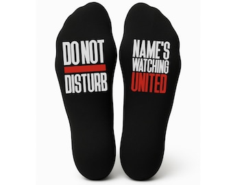 Custom Do Not Disturb Manchester Name Socks - Personalised Printed and Personalised - Birthday Gift - Christmas Gift - Football -