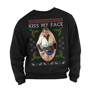 Alan Partridge Weihnachtspullover Kuss Mein Gesicht