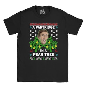 Alan Partridge - A Partridge In A Pear Tree Christmas T-Shirt | Funny Xmas Tee | Eco |