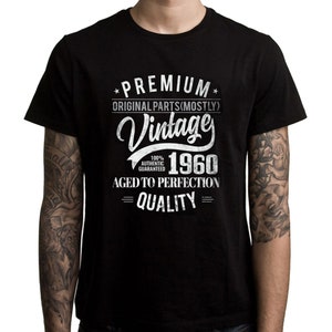 1960 63rd Birthday T-shirt - Funny Vintage Parts | Gift Present For Him Her Idea