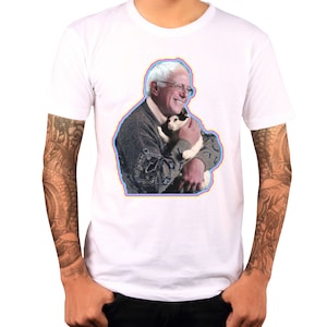 Bernie Sanders T-shirt - Cuddling Cat 2021 President | Gift Present For Him Her Idea