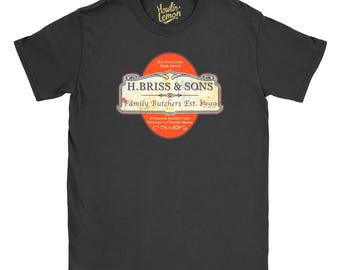 League of Gentlemen T-Shirt, Hilary Briss Exotic Meats Butcher, Royston Vasey Dark Comedy
