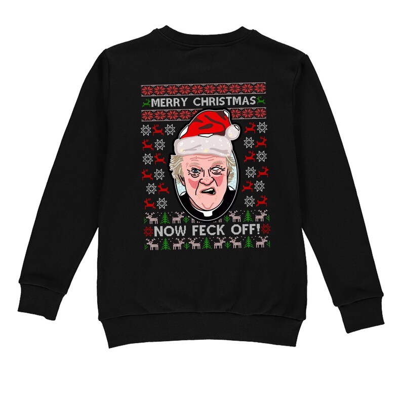 Father Ted Christmas Sweater Father Jack Now Feck Off image 0