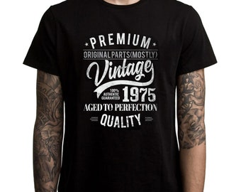 1975 47th Birthday T-shirt - Funny Vintage Parts | Gift Present For Him Her Idea