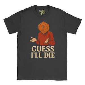 「たぶん死ぬだろう」Tシャツ｜D&D D20ダイスTシャツ｜ヴィンテージRPGゲーミングTシャツ｜ダンジョンマスターやプレイヤーへの面白いDnDギフト｜レトロな80年代90年代スタイル