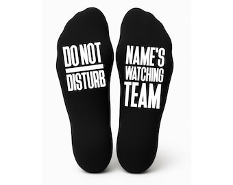 Custom Do Not Disturb Team Name Socks - Personalised Printed and Personalised - Birthday Gift - Christmas Gift -