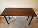 Custom Made Solid Wood Office Desk with Rounded Edges, Grommet, and Round Metal Legs | Custom Colors and Sizes 