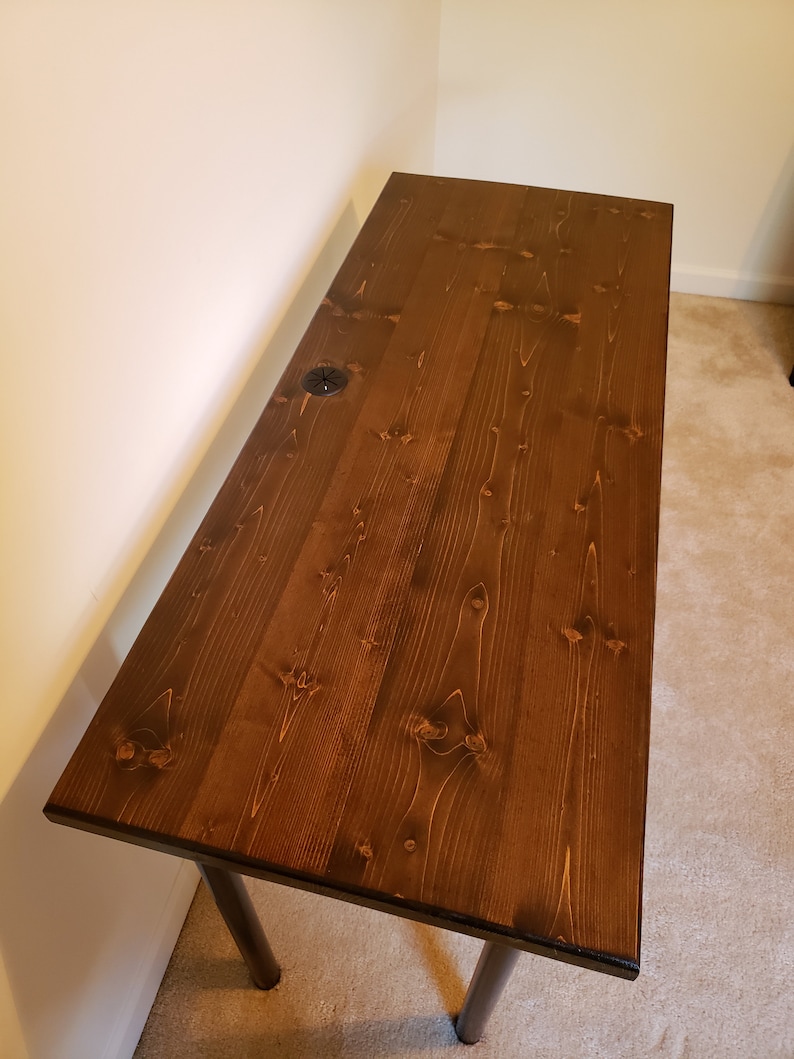 Custom Made Solid Wood Office Desk With Rounded Edges Etsy